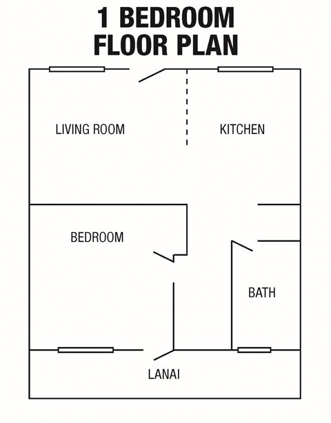 Waikahe one bedroom floorplan